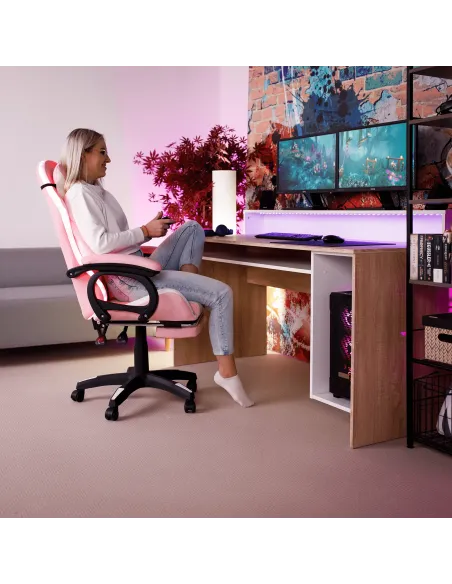 Scaun Gaming JOVELA, birou/joc, 65x65x124 cm, piele ecologică | MobilaOK