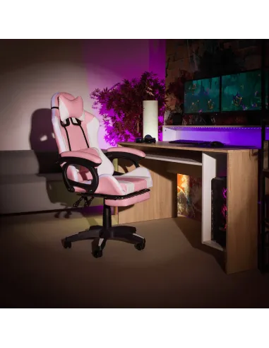 Scaun Gaming JOVELA, birou/joc, 65x65x124 cm, piele ecologică | MobilaOK