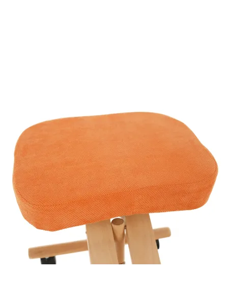 Scaun ergonomic KONDELA pentru birou, 46x65x52-72 cm, Lemn fag și Ţesătură | MobilaOK
