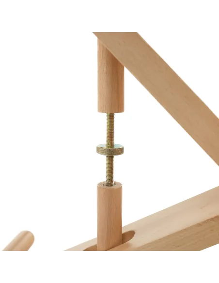 Scaun ergonomic KONDELA pentru birou, 46x65x52-72 cm, Lemn fag și Ţesătură | MobilaOK