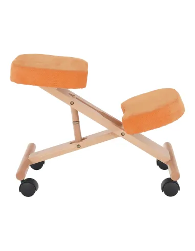 Scaun ergonomic KONDELA pentru birou, 46x65x52-72 cm, Lemn fag și Ţesătură | MobilaOK