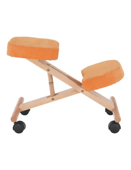 Scaun ergonomic KONDELA pentru birou, 46x65x52-72 cm, Lemn fag și Ţesătură | MobilaOK