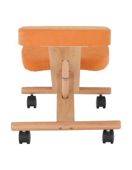 Scaun ergonomic KONDELA pentru birou, 46x65x52-72 cm, Lemn fag și Ţesătură | MobilaOK