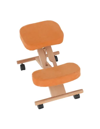 Scaun ergonomic KONDELA pentru birou, 46x65x52-72 cm, Lemn fag și Ţesătură | MobilaOK