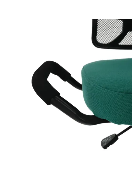 Scaun ergonomic KONDELA, birou, 68x61x78-90 cm, textil verde, cadru metal | MobilaOK
