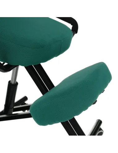 Scaun ergonomic KONDELA, birou, 68x61x78-90 cm, textil verde, cadru metal | MobilaOK