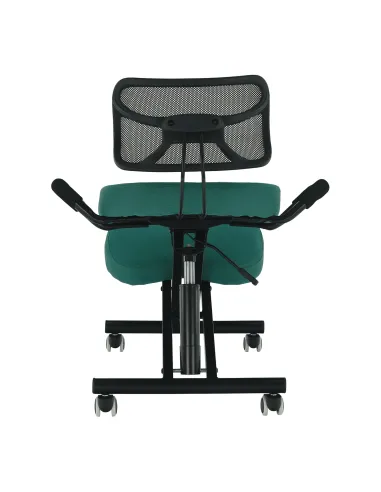Scaun ergonomic KONDELA, birou, 68x61x78-90 cm, textil verde, cadru metal | MobilaOK
