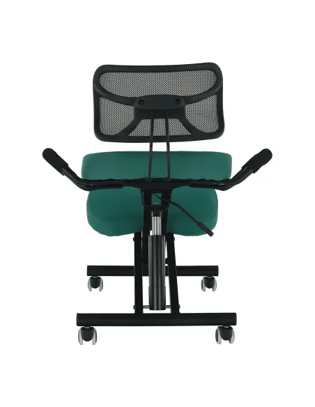 Scaun ergonomic KONDELA, birou, 68x61x78-90 cm, textil verde, cadru metal | MobilaOK