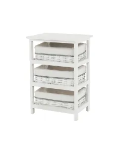 Comodă RUBY 3 pentru dormitor/hol, 40x57x29 cm, din lemn și răchită | MobilaOK 2