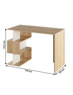 Masă PC ABES, birou, 110 x 55 x 75.2 cm, PAL melaminat | MobilaOK 2