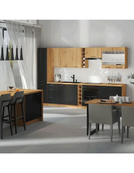Dulap Superior, MONRO, Bucătărie, 60x31x71.5 cm, PAL Laminat Stejar Artizan | MobilaOK