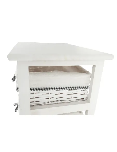 Comodă RUBY 3 pentru dormitor/hol, 40x57x29 cm, din lemn și răchită | MobilaOK