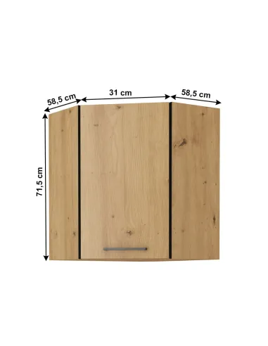 Dulap Superior MONRO pentru Bucătărie, 58.5x58.5x31x71.5 cm, PAL Laminat | MobilaOK