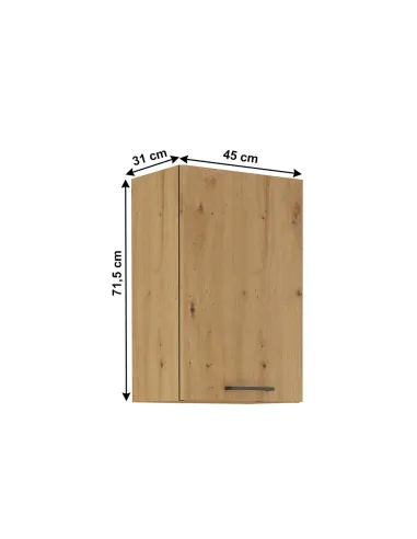 Dulap Superior, MONRO, Bucătărie, 45x31x71.5 cm, PAL Laminat Stejar | MobilaOK