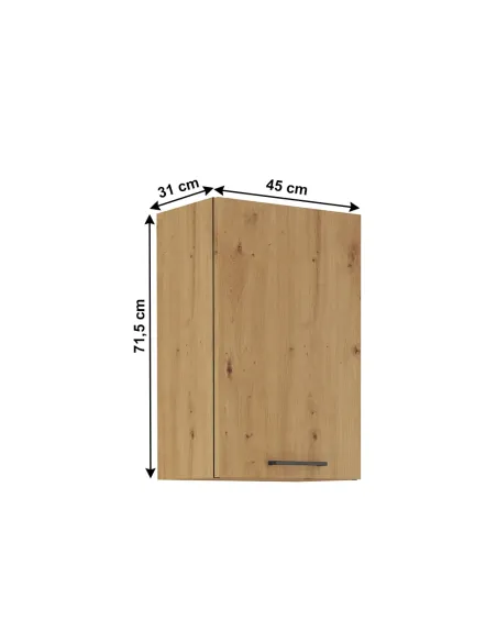 Dulap Superior, MONRO, Bucătărie, 45x31x71.5 cm, PAL Laminat Stejar | MobilaOK