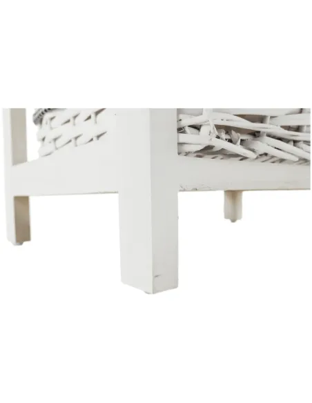 Comodă RUBY 3 pentru dormitor/hol, 40x57x29 cm, din lemn și răchită | MobilaOK
