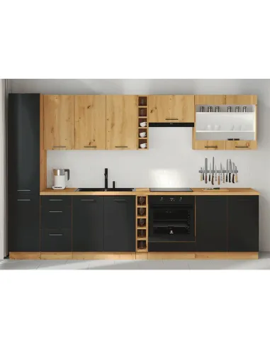 Dulap Superior, MONRO, Bucătărie Baie Hol, 30x31x71.5 cm, PAL Laminat Stejar Artizan | MobilaOK