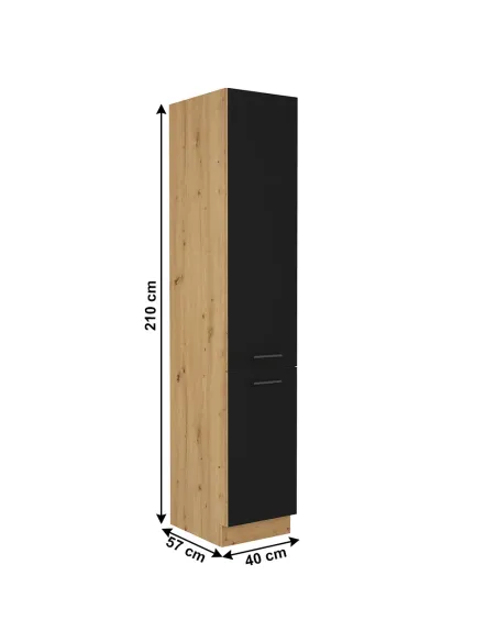 Dulap alimentare MONRO 40 DK-210 2F, bucătărie, 40x57x210 cm, PAL melaminat | MobilaOK