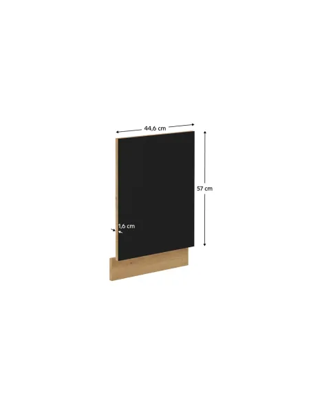 Ușă MSV, MONRO ZM, bucătărie, 570x446 mm, PAL laminat stejar/negru | MobilaOK