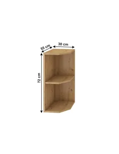 Dulap MONRO 30 D ZAK BB, bucătărie/hol, 30x55x72 cm, PAL stejar artizan | MobilaOK