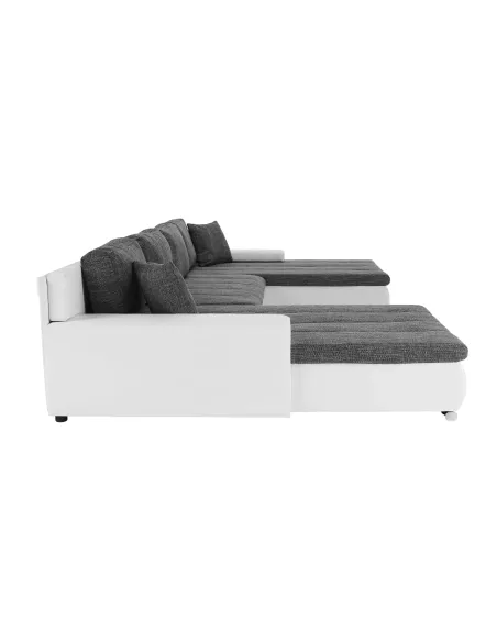 Canapea TONIKS U UNI, living, 420x210x85 cm, piele ecologică/ţesătură | MobilaOK
