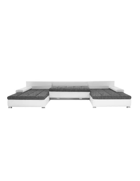 Canapea TONIKS U UNI, living, 420x210x85 cm, piele ecologică/ţesătură | MobilaOK