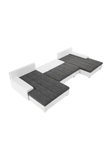Canapea TONIKS U UNI, living, 420x210x85 cm, piele ecologică/ţesătură | MobilaOK