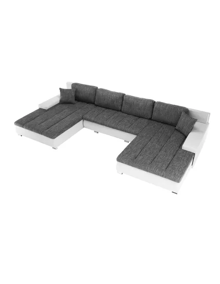 Canapea TONIKS U UNI, living, 420x210x85 cm, piele ecologică/ţesătură | MobilaOK
