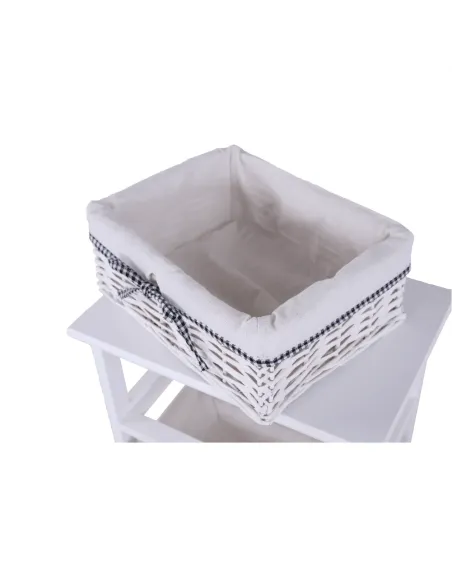Comodă RUBY 4 pentru dormitor/hol, 40x73x29 cm, Lemn și răchită | MobilaOK
