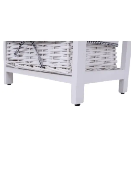Comodă RUBY 4 pentru dormitor/hol, 40x73x29 cm, Lemn și răchită | MobilaOK