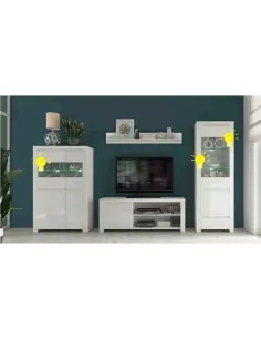 Lustră LED LINDY/VILGO, 2 puncte, alb, pentru dormitor/living | MobilaOK