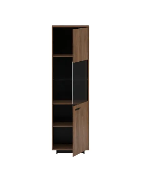 Vitrină DELIS A2 living, 58.9x38x201.2 cm, PAL melaminat și MDF | MobilaOK