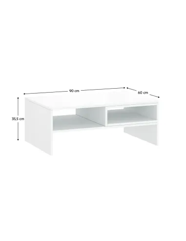 Măsuță de cafea LINDY, living, 90x60x35.5 cm, PAL melaminat | MobilaOK