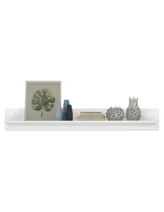 Raft LINDY, living/dormitor/birou, 150x20x21 cm, PAL melaminat alb | MobilaOK 2