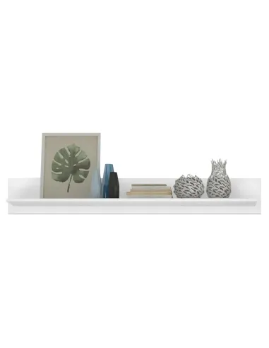 Raft LINDY, living/dormitor/birou, 150x20x21 cm, PAL melaminat alb | MobilaOK