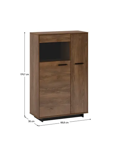 Comodă DELIS C1 living, 88.8x38x140 cm, PAL melaminat | MobilaOK