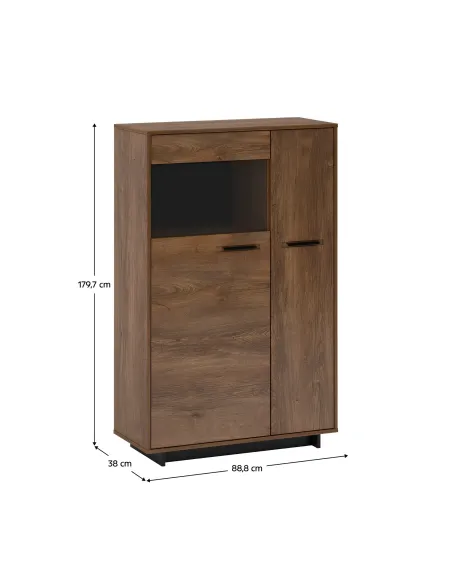 Comodă DELIS C1 living, 88.8x38x140 cm, PAL melaminat | MobilaOK