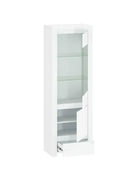 Vitrină LINDY, living/dormitor, 68x41.5x202 cm, PAL/MDF laminat | MobilaOK
