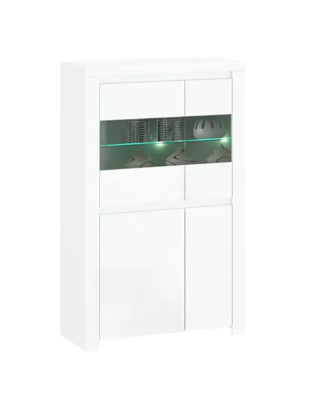 Vitrină LINDY, living/hol/birou, 98x41.5x156.5 cm, PAL melaminat | MobilaOK
