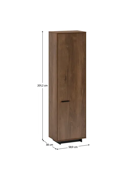 Dulap DELIS V2 pentru dormitor/cameră, 58.9x38x201.2 cm, PAL melaminat | MobilaOK