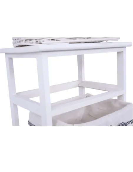 Comodă RUBY 4 pentru dormitor/hol, 40x73x29 cm, Lemn și răchită | MobilaOK