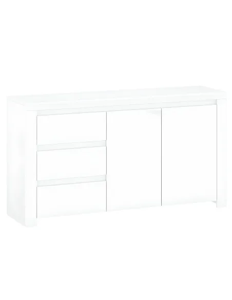 Comodă LINDY 2D3S pentru dormitor, 156x41.5x84.5 cm, PAL/MDF laminat | MobilaOK