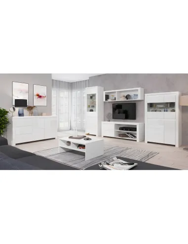 Comodă LINDY 2D3S pentru dormitor, 156x41.5x84.5 cm, PAL/MDF laminat | MobilaOK