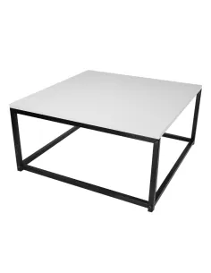 Set de două Măsuțe de Cafea KASTLER NEW TYP 1, living, 75x75x37 cm și 65x65x32 cm, MDF și Metal | MobilaOK