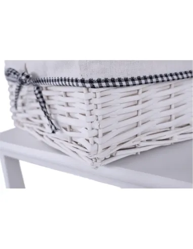 Comodă RUBY 4 pentru dormitor/hol, 40x73x29 cm, Lemn și răchită | MobilaOK