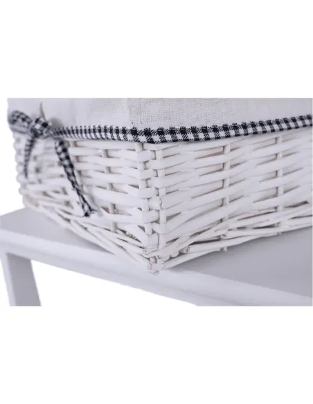 Comodă RUBY 4 pentru dormitor/hol, 40x73x29 cm, Lemn și răchită | MobilaOK