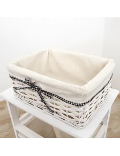 Comodă RUBY 5 pentru dormitor/hol, 40x29x90 cm, Lemn și răchită | MobilaOK 2