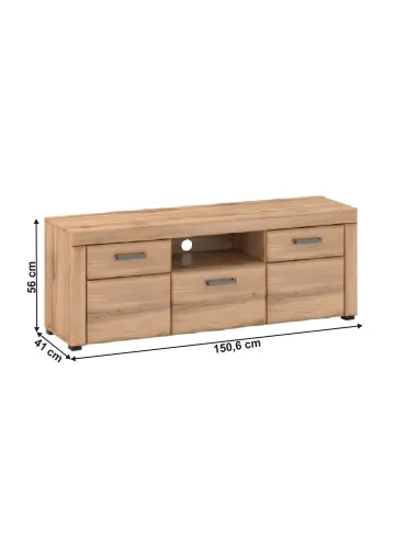 Masă RTV PUSAN B, living, 150.6x41x56 cm, PAL/MDF/ metal | MobilaOK