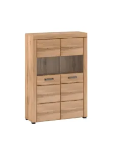 Vitrină PUSAN C living/hol, 100x37x146 cm, PAL/MDF/Sticlă | MobilaOK