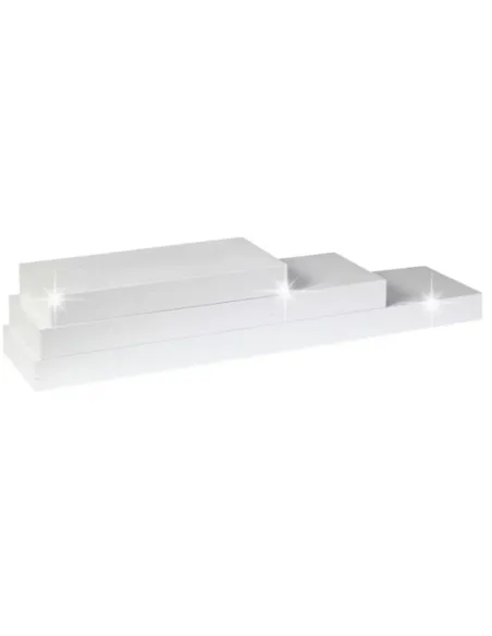 Poliță, GANA FY 11044-4, living/dormitor/birou, 80x25x5 cm, MDF alb lucios | MobilaOK